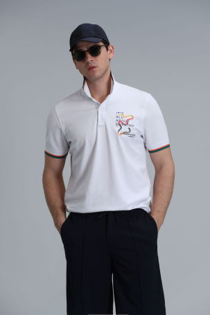 Lufian Erkek Kıng Smart Polo T-Shirt 111040173 Beyaz - 1