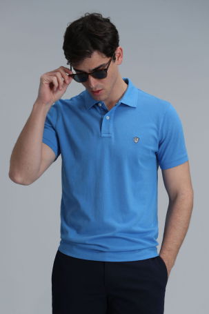 Lufian Erkek Laon Smart Polo T-Shirt 111040164 Açık Mavi - 1