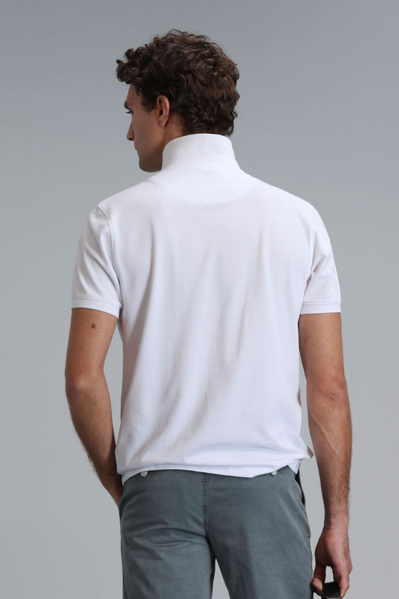 Lufian Erkek Laon Smart Polo T-Shirt 111040164 Beyaz - 3