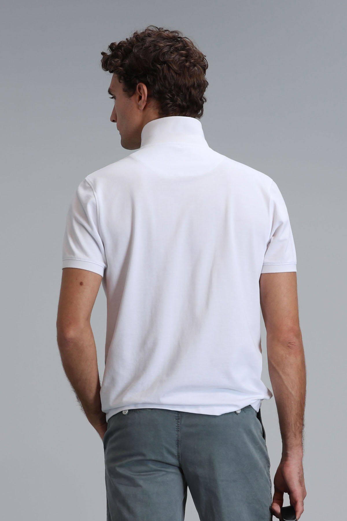 Lufian Erkek Laon Smart Polo T-Shirt 111040164 Beyaz - 3