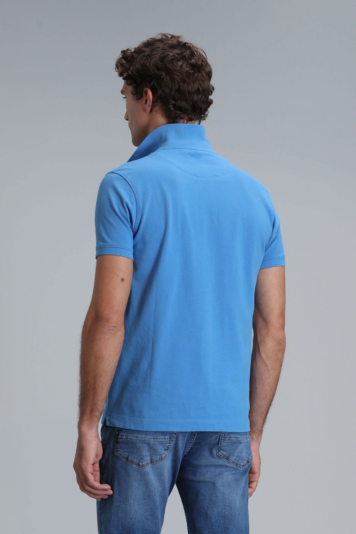 Lufian Erkek Laon Smart Polo T-Shirt 111040164 Mavi - 3