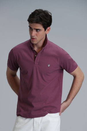 Lufian Erkek Laon Smart Polo T-Shirt 111040164 Mürdüm - 3