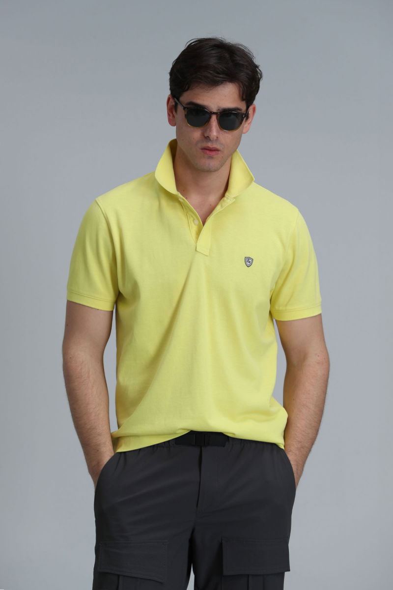 Lufian Erkek Laon Smart Polo T-Shirt 111040164 Sarı 