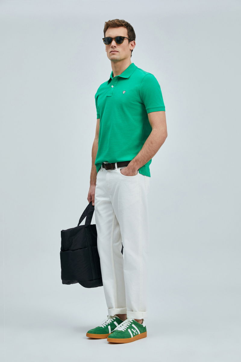 Lufian Erkek Laon Smart Polo T-Shirt 111040206 Açık Yeşil 