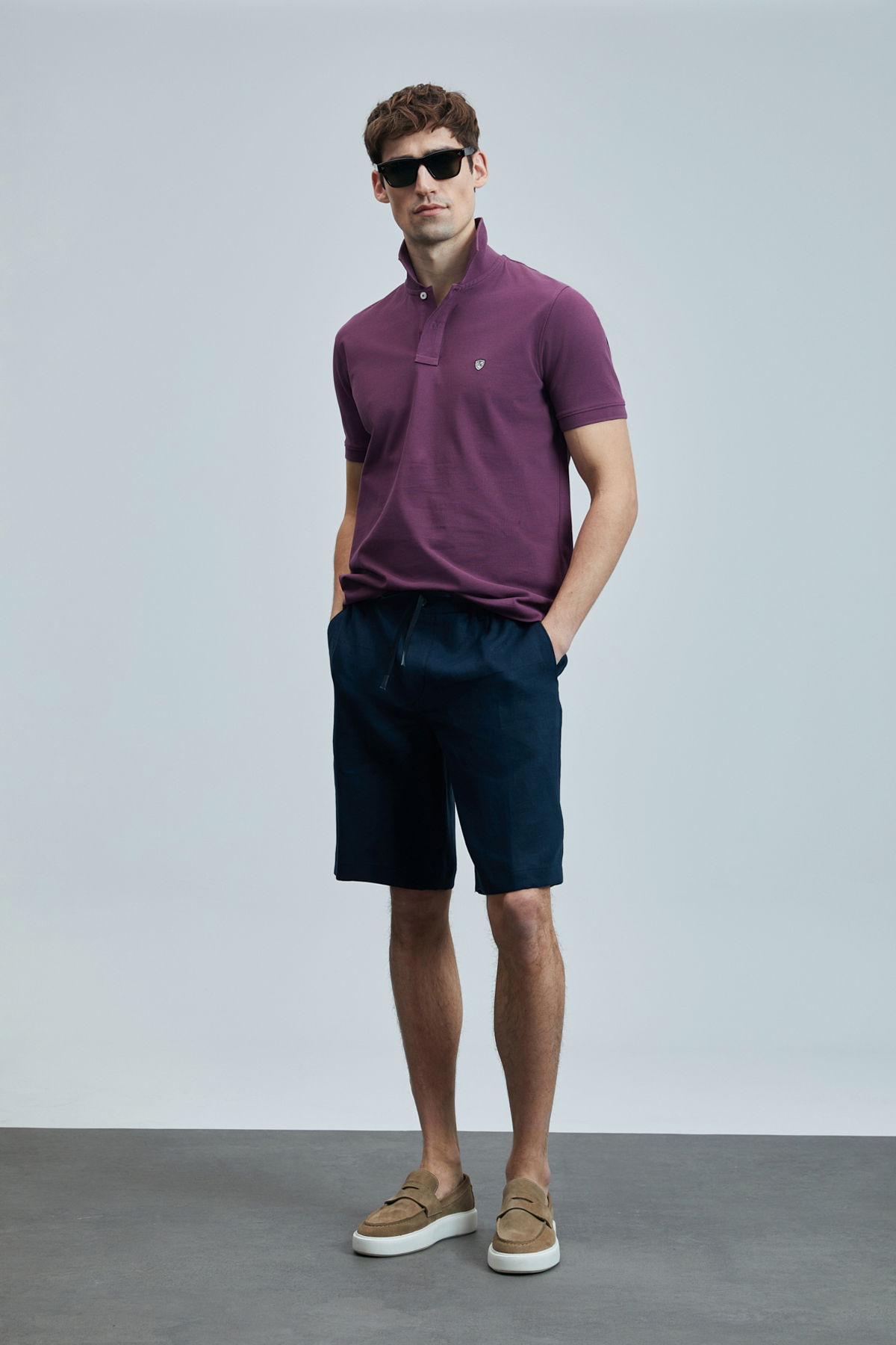 Lufian Erkek Laon Smart Polo T-Shirt 111040206 Bordo - 1