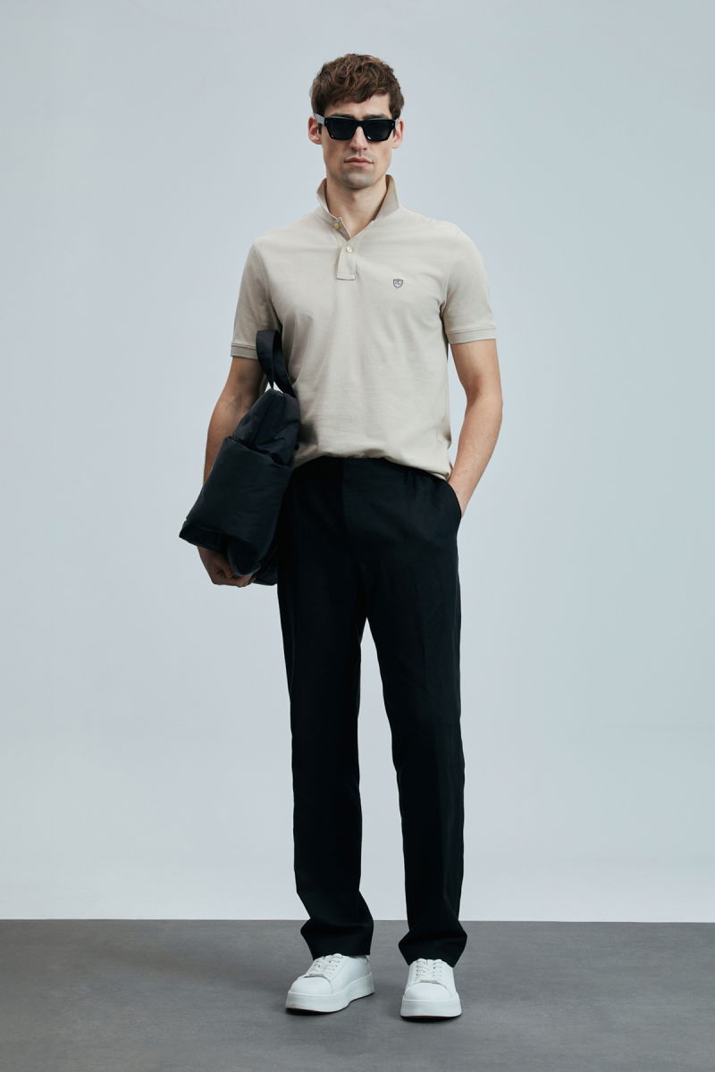 Lufian Erkek Laon Smart Polo T-Shirt 111040206 Ekru 