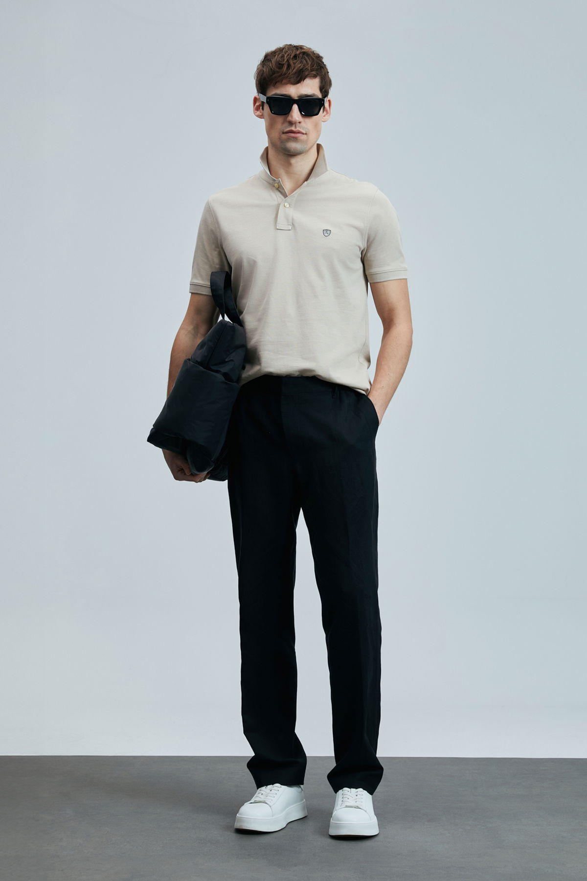 Lufian Erkek Laon Smart Polo T-Shirt 111040206 Ekru - 1
