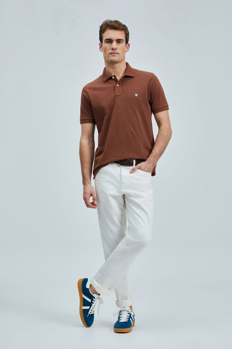 Lufian Erkek Laon Smart Polo T-Shirt 111040206 Kiremit 