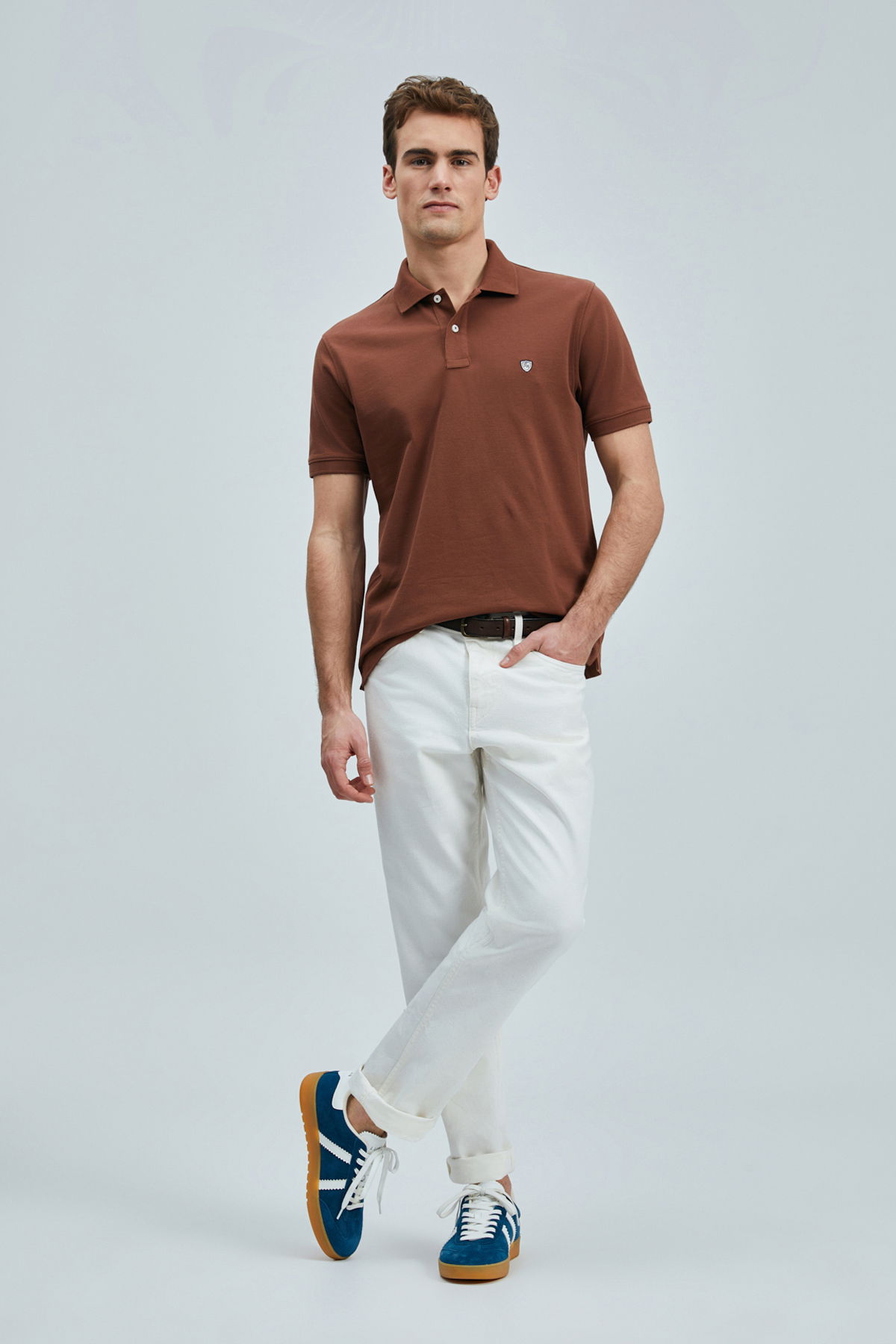 Lufian Erkek Laon Smart Polo T-Shirt 111040206 Kiremit - 1