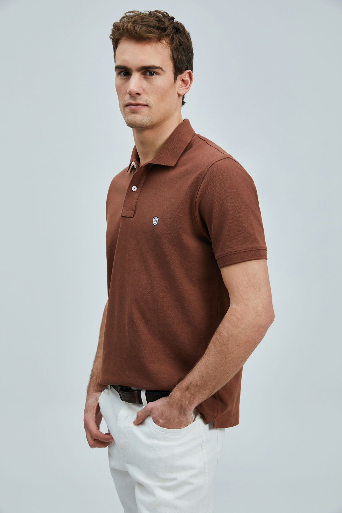Lufian Erkek Laon Smart Polo T-Shirt 111040206 Kiremit - 3