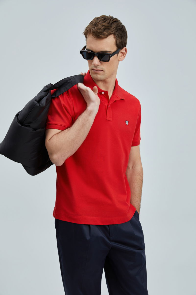 Lufian Erkek Laon Smart Polo T-Shirt 111040206 Kırmızı - 1