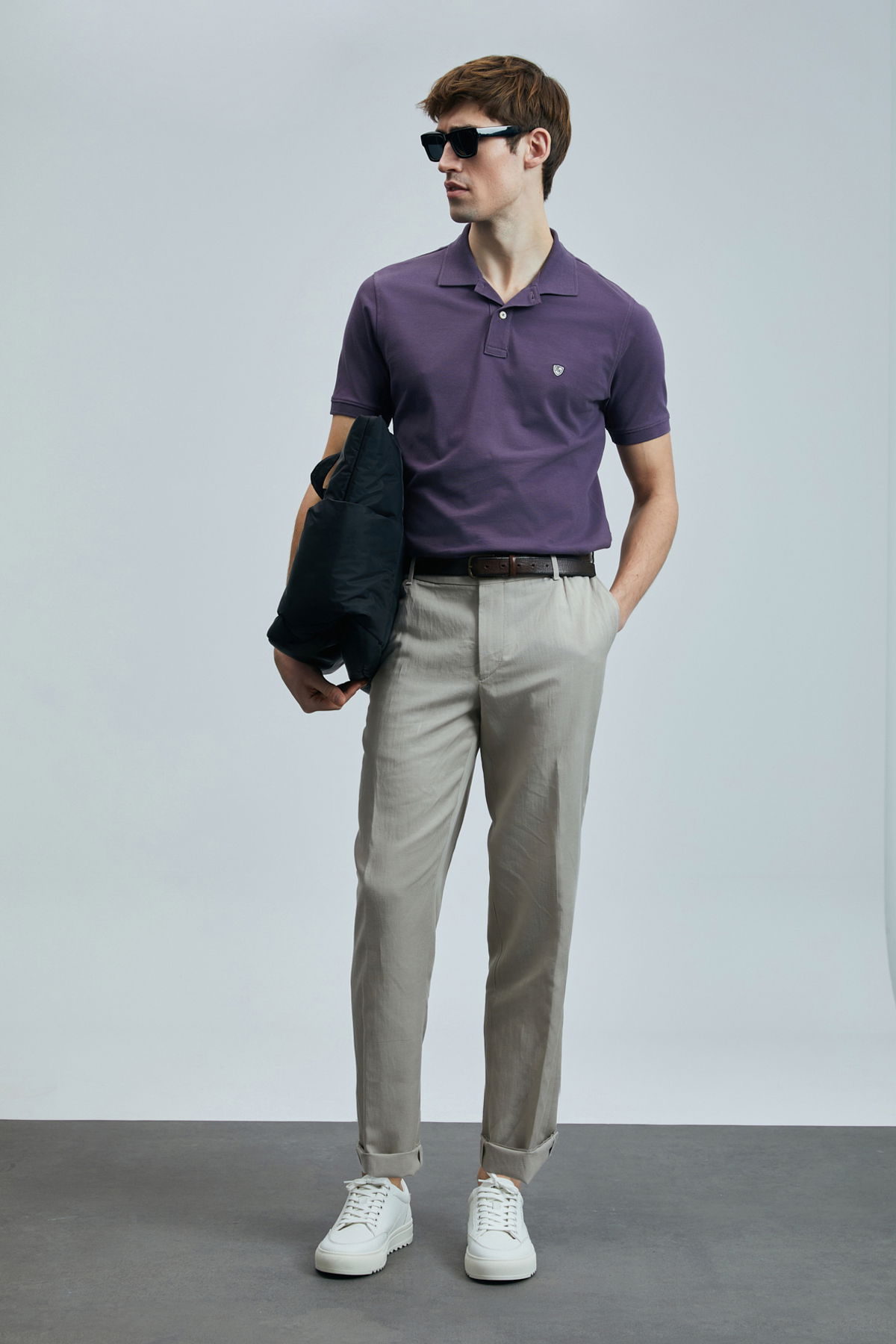 Lufian Erkek Laon Smart Polo T-Shirt 111040206 Mürdüm - 2