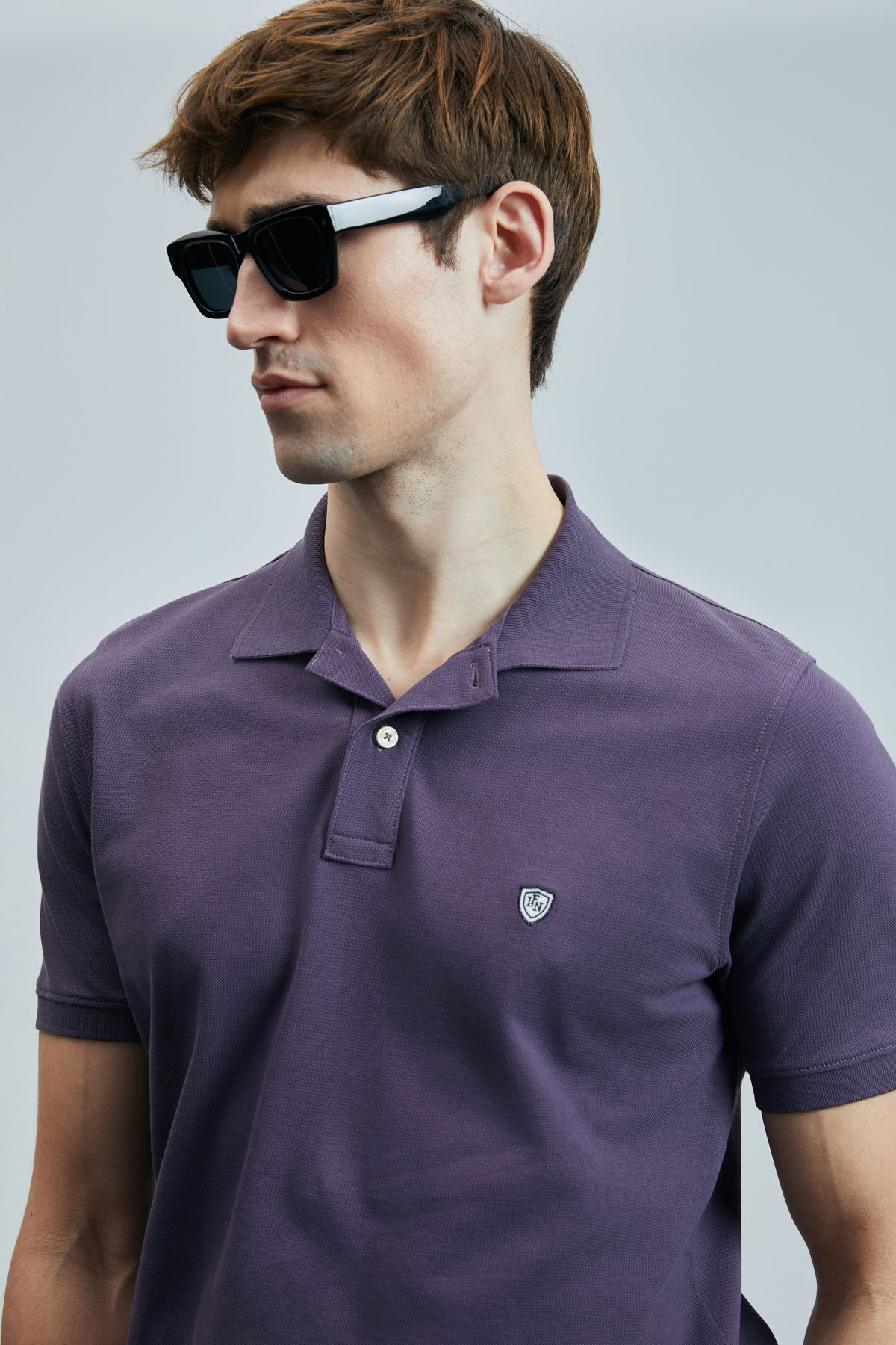 Lufian Erkek Laon Smart Polo T-Shirt 111040206 Mürdüm - 3