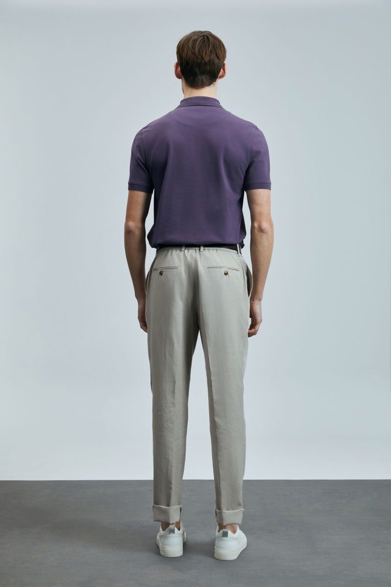Lufian Erkek Laon Smart Polo T-Shirt 111040206 Mürdüm - 4