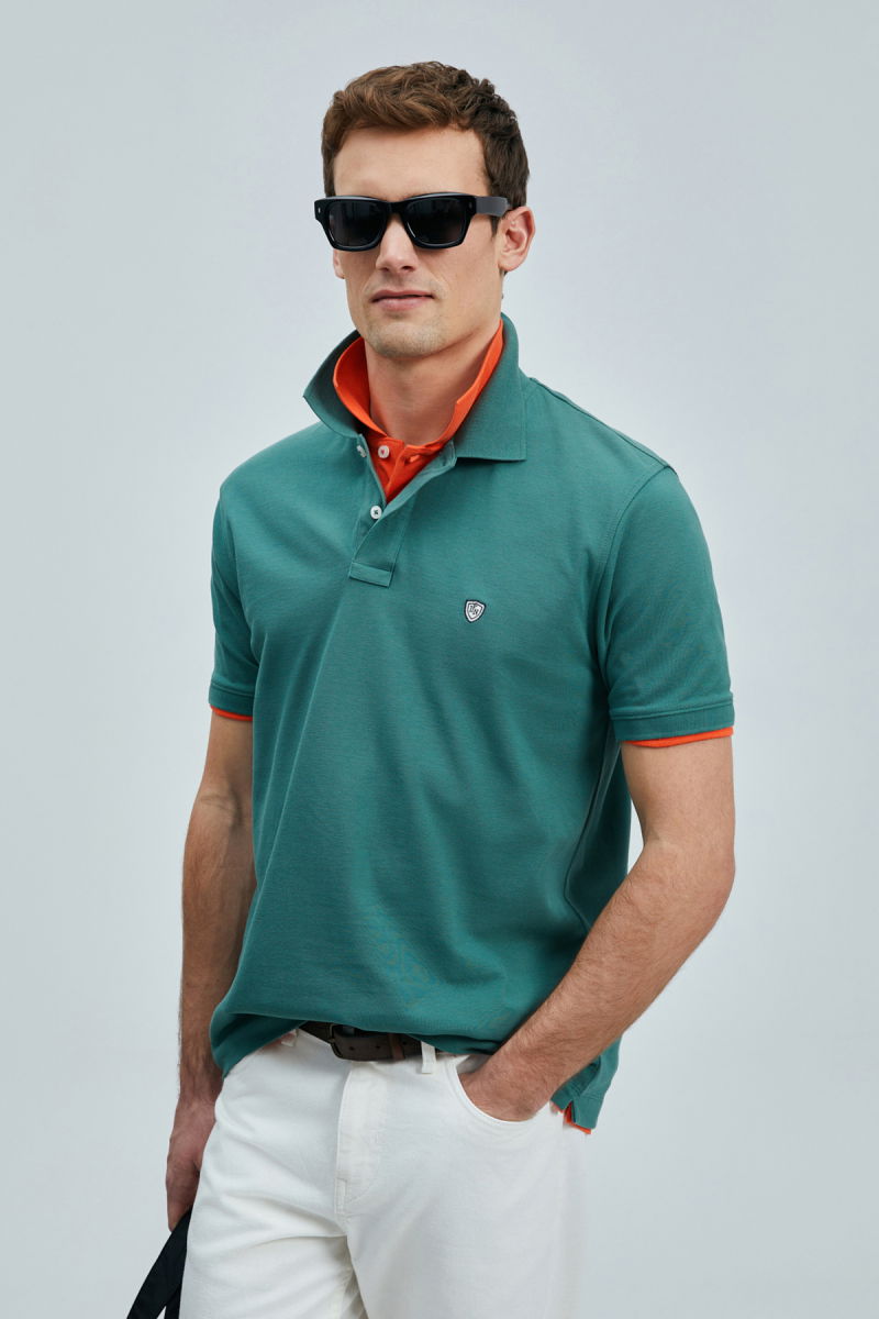 Lufian Erkek Laon Smart Polo T-Shirt 111040206 Ördek Yeşili - 1