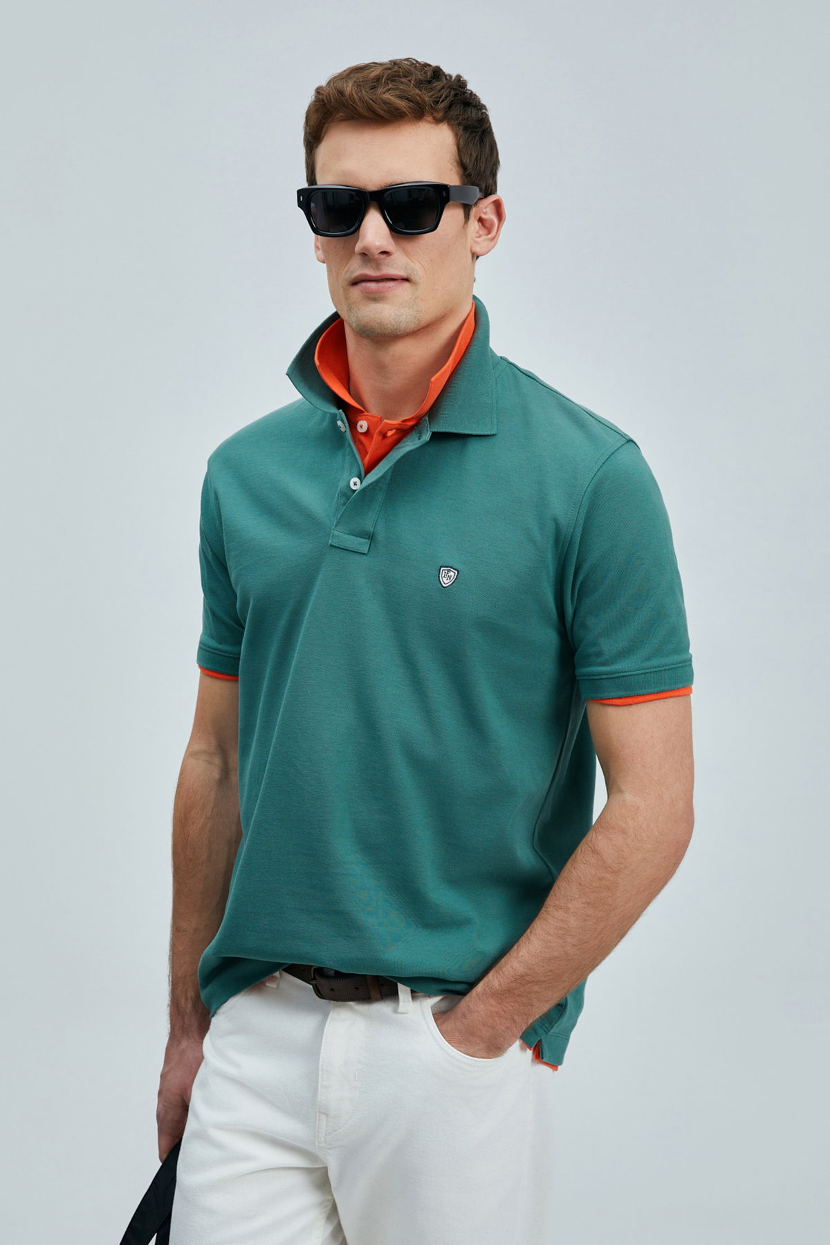 Lufian Erkek Laon Smart Polo T-Shirt 111040206 Ördek Yeşili - 1