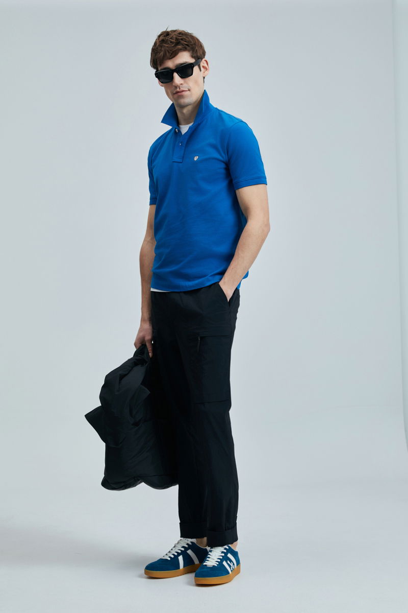 Lufian Erkek Laon Smart Polo T-Shirt 111040206 Saks 