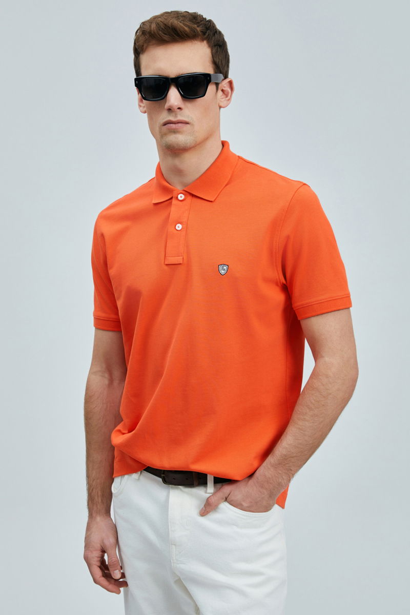 Lufian Erkek Laon Smart Polo T-Shirt 111040206 Turuncu 