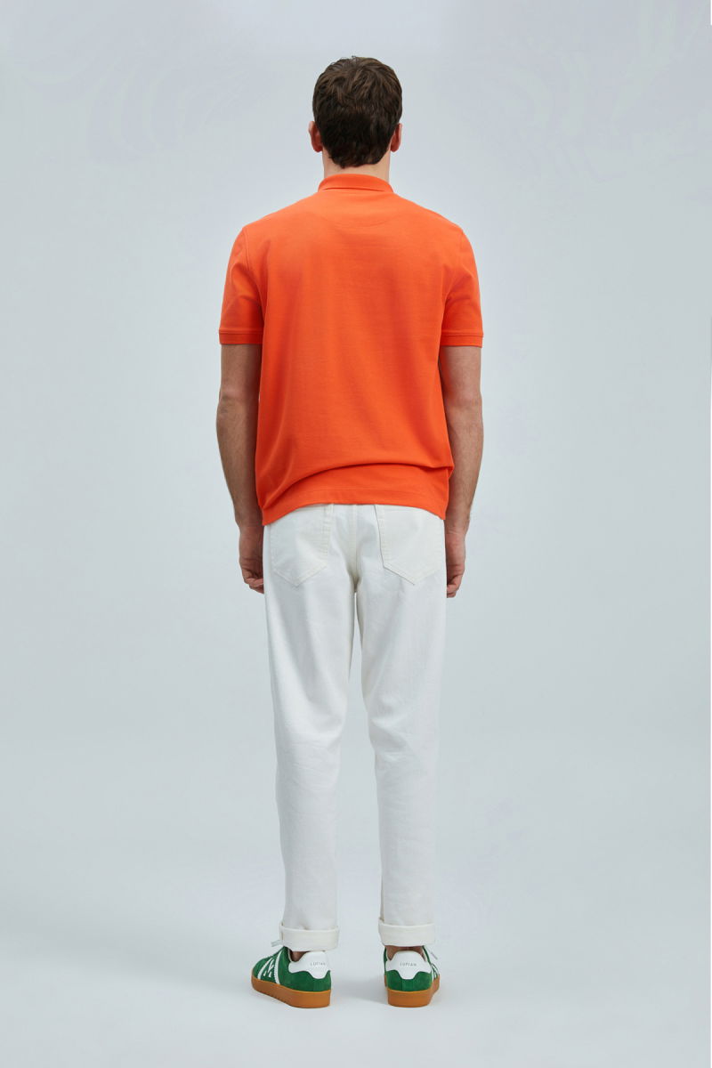 Lufian Erkek Laon Smart Polo T-Shirt 111040206 Turuncu - 4