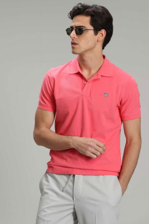 Lufian Erkek Laon Spor Polo Yaka T-Shirt 111040091 Şeker Pembe 