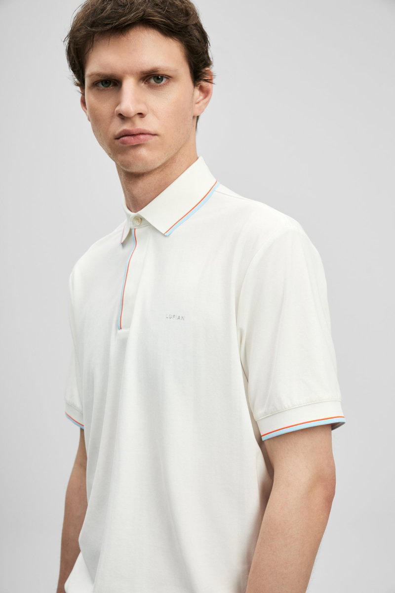 Lufian Erkek Levı Smart Polo T-Shirt 111040238 Beyaz - Lufian