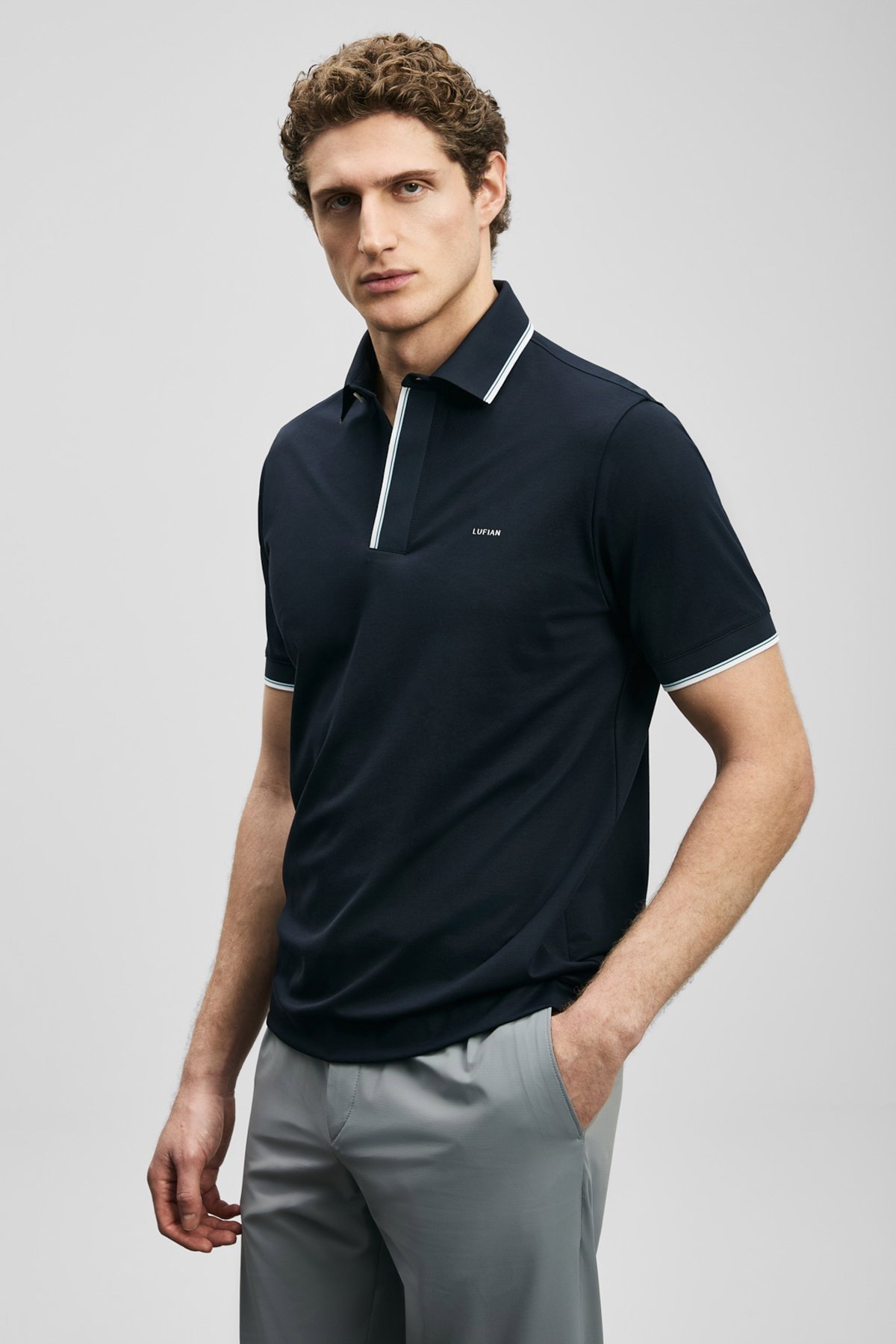 Lufian Erkek Levı Smart Polo T-Shirt 111040238 Lacivert - 1
