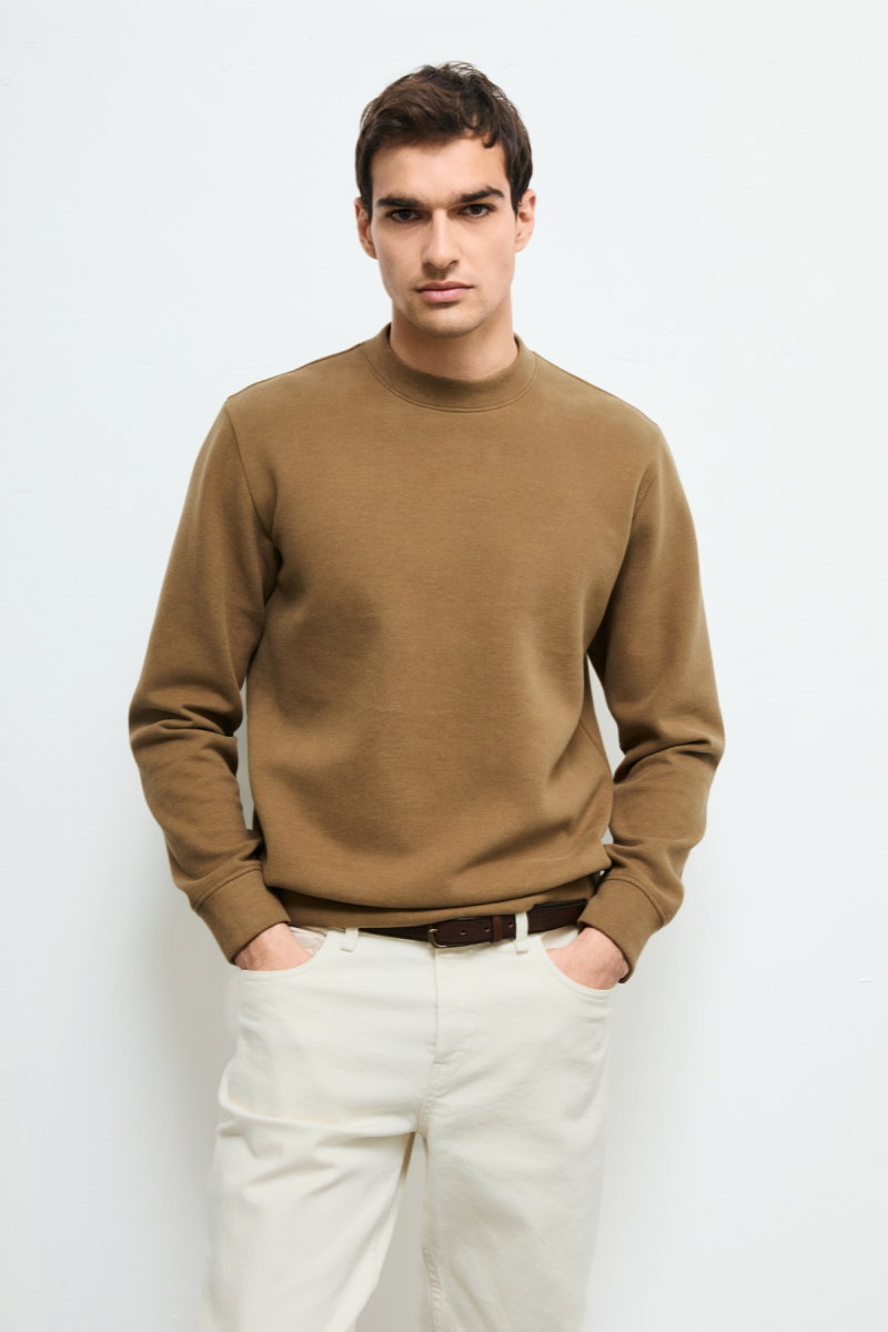 Lufian Erkek Logan Sweatshirt 112030194 Camel - Lufian