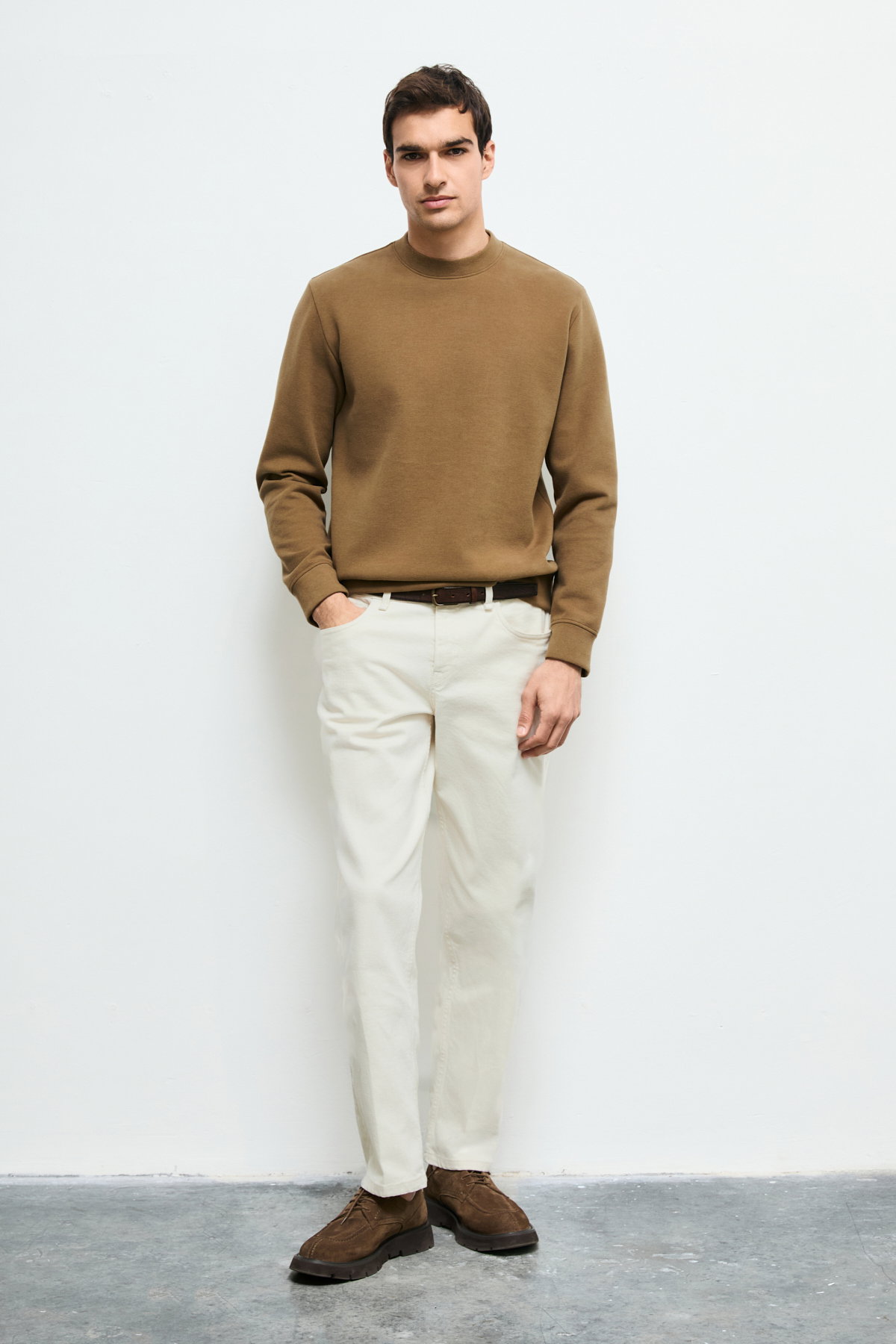 Lufian Erkek Logan Sweatshirt 112030194 Camel - 2