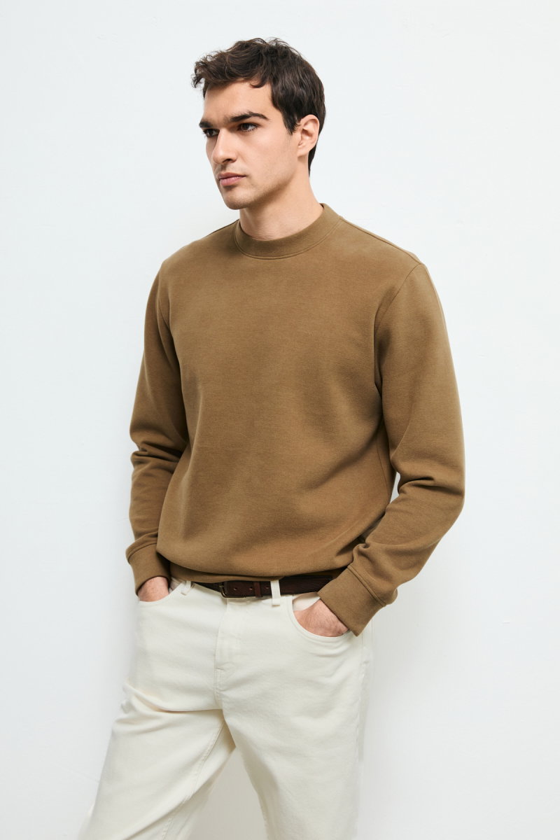 Lufian Erkek Logan Sweatshirt 112030194 Camel - 3
