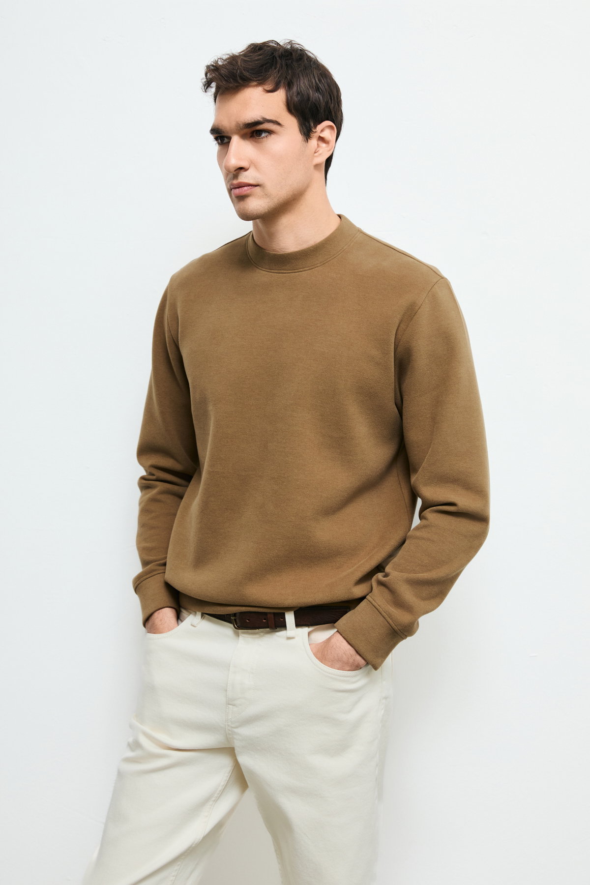 Lufian Erkek Logan Sweatshirt 112030194 Camel - 3
