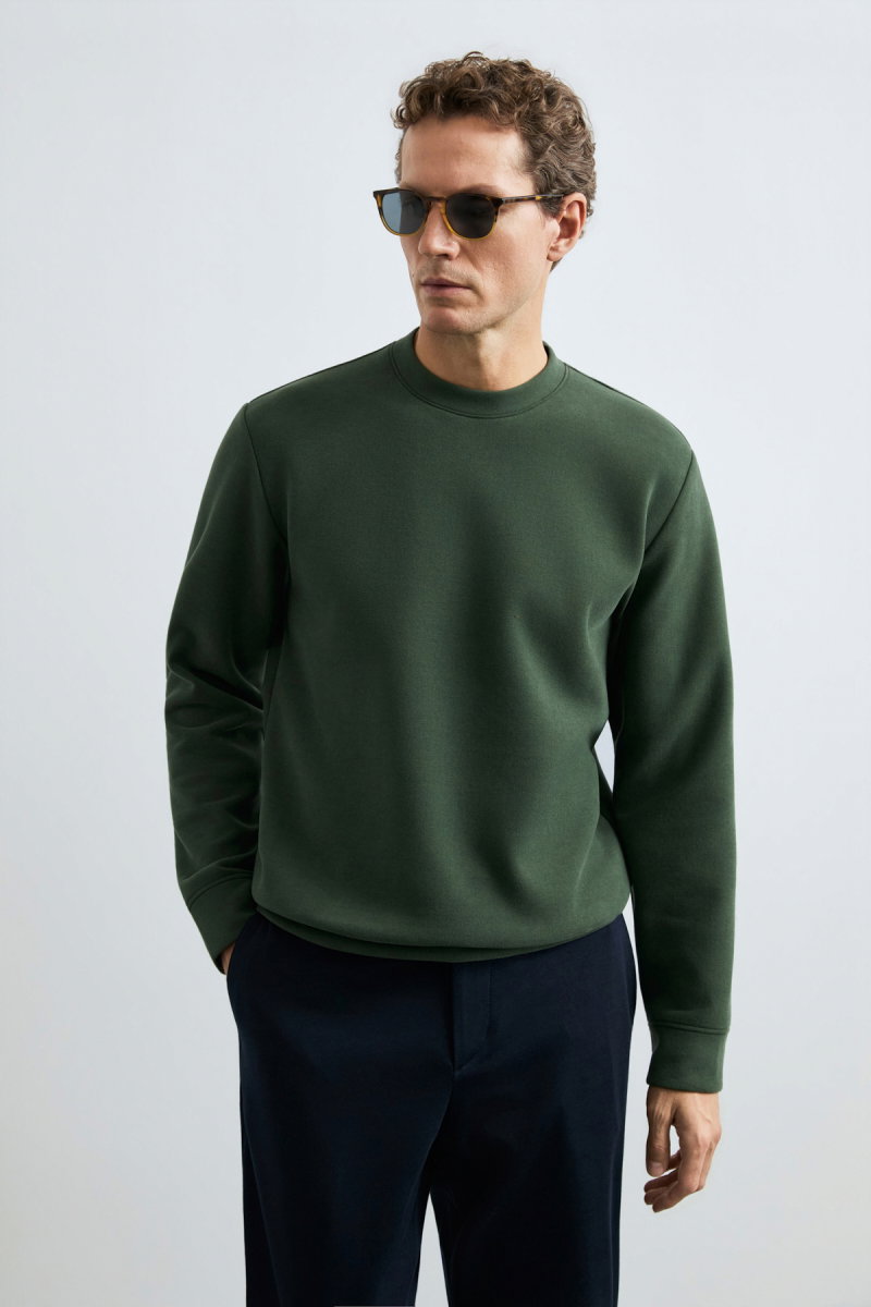 Lufian Erkek Logan Sweatshirt 112030194 Yeşil - Lufian
