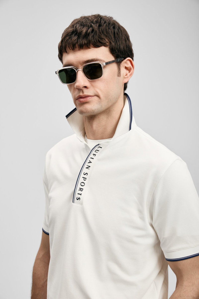 Lufian Erkek Lord Smart Polo T-Shirt 111040252 Kırık Beyaz - 3