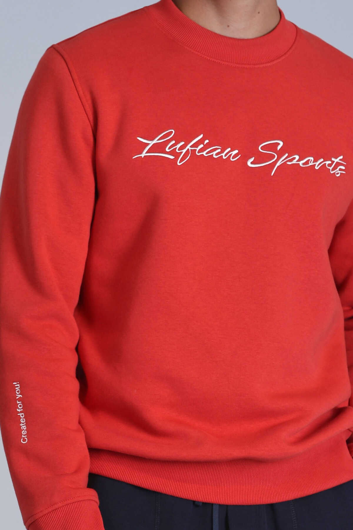 Lufian Erkek Loved Sweatshirt 112030137 Açık Kırmızı - 3