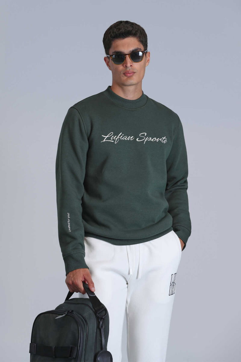 Lufian Erkek Loved Sweatshirt 112030137 Çimen Yeşili 