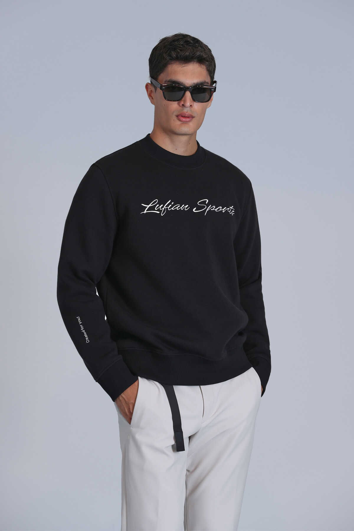 Lufian Erkek Loved Sweatshirt 112030137 Siyah - 1