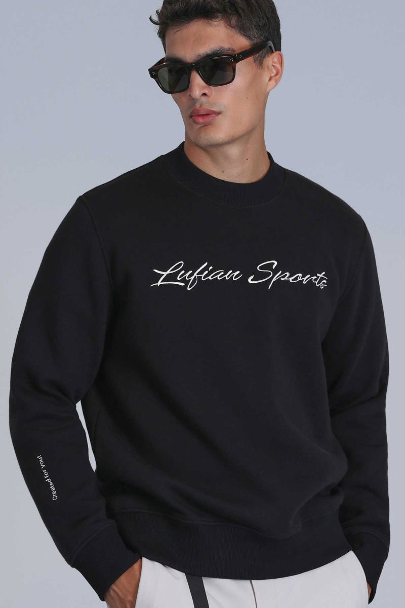 Lufian Erkek Loved Sweatshirt 112030137 Siyah - 3