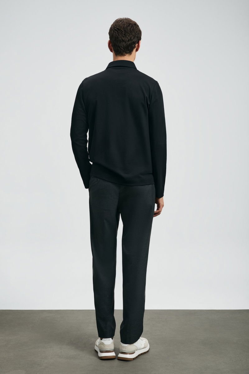 Lufian Erkek Lucas Smart Polo T-Shirt 112040043 Siyah - 4