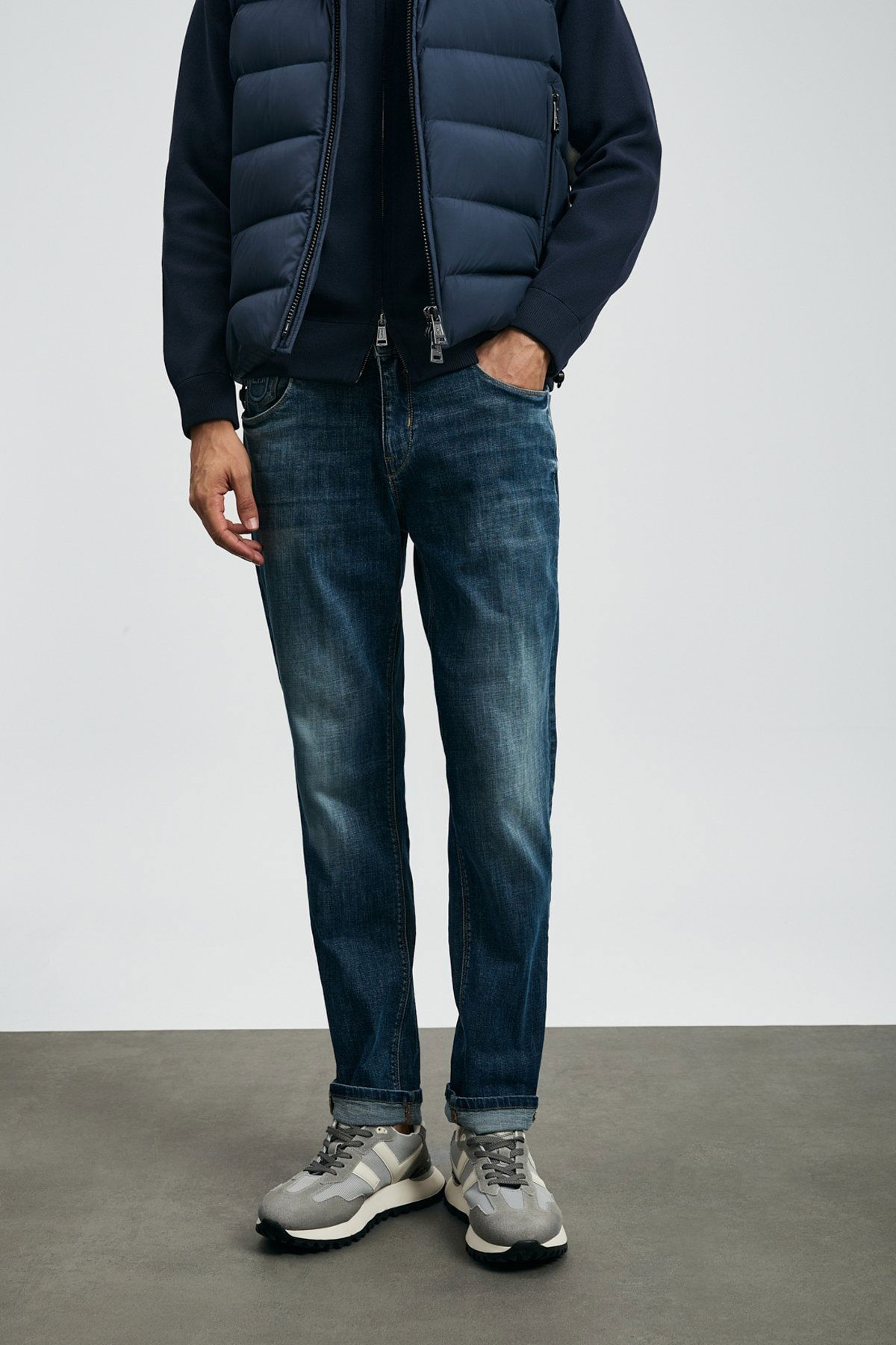 Lufian Erkek Lukas Spor Slim Fit Jean Pantolon 112200231 Mavi - 2