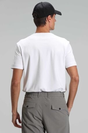 Lufian Erkek Luke Modern Grafik T-Shirt 111020170 Beyaz - 5