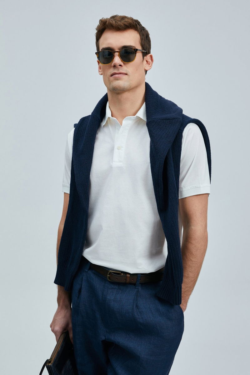Lufian Erkek Luna Smart Polo T-Shirt 111040228 Kırık Beyaz - 2