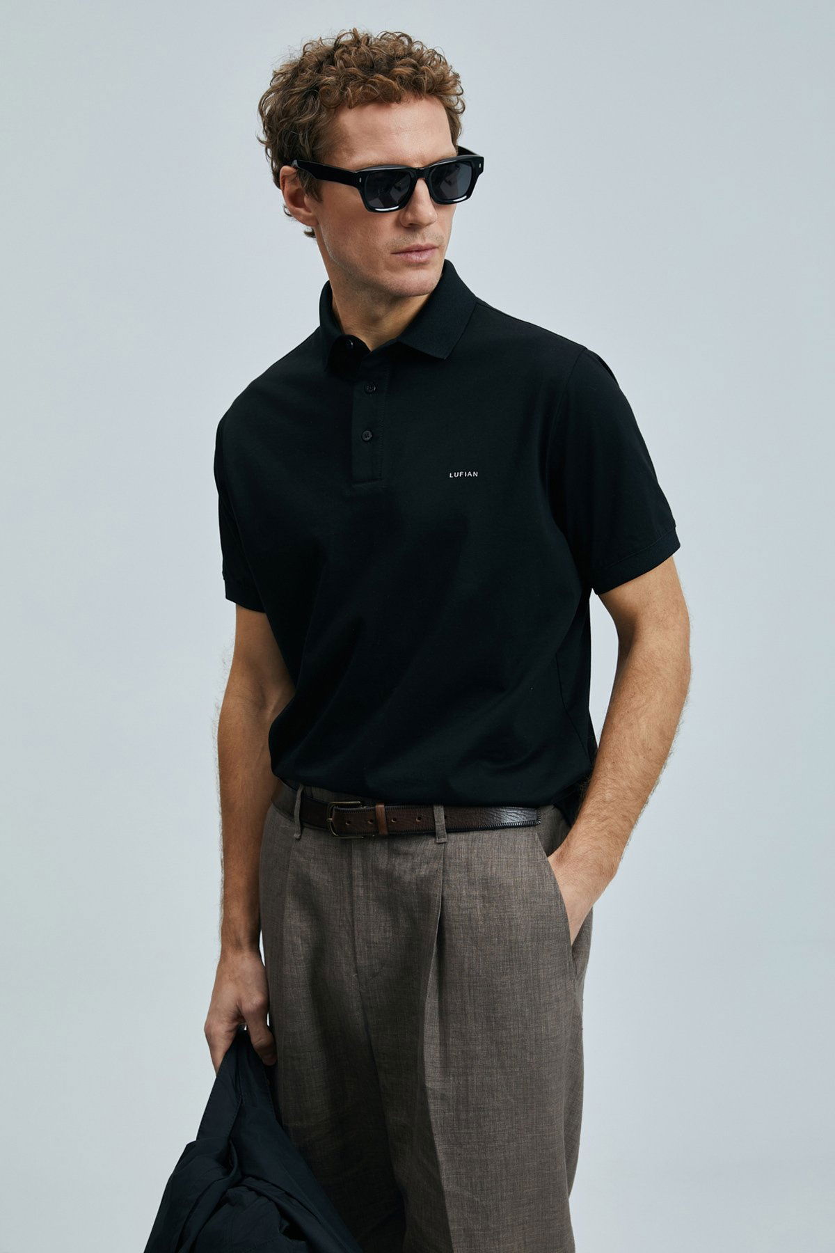 Lufian Erkek Luna Smart Polo T-Shirt 111040228 Siyah - 2