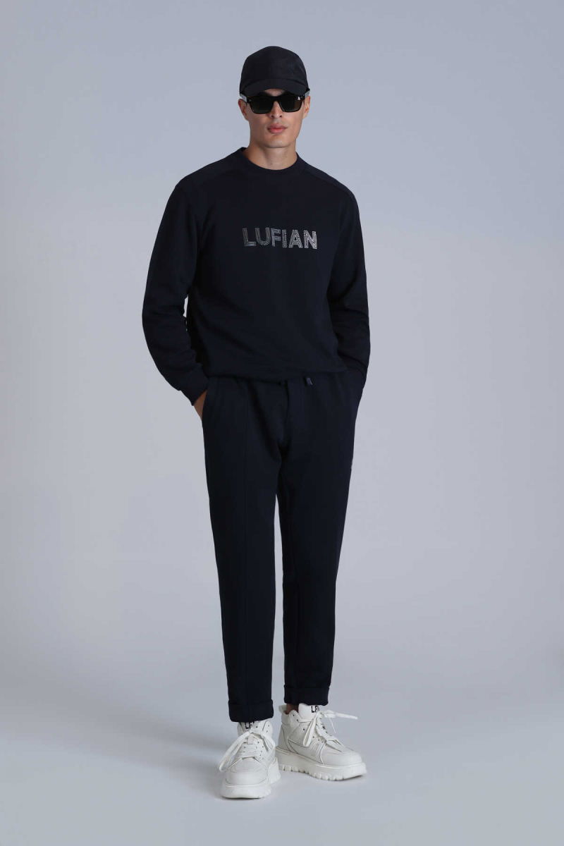 Lufian Erkek Luther Sweatshirt 112030145 Lacivert - 2