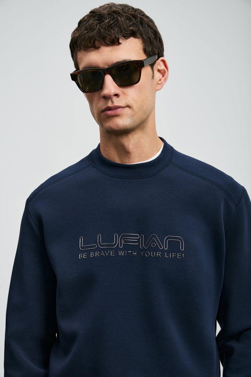 Lufian Erkek Luther Sweatshirt 112030171 Lacivert - 3