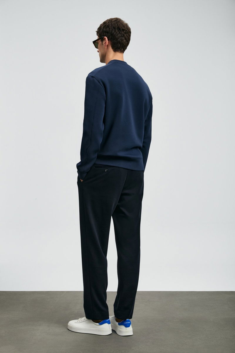 Lufian Erkek Luther Sweatshirt 112030171 Lacivert - 4