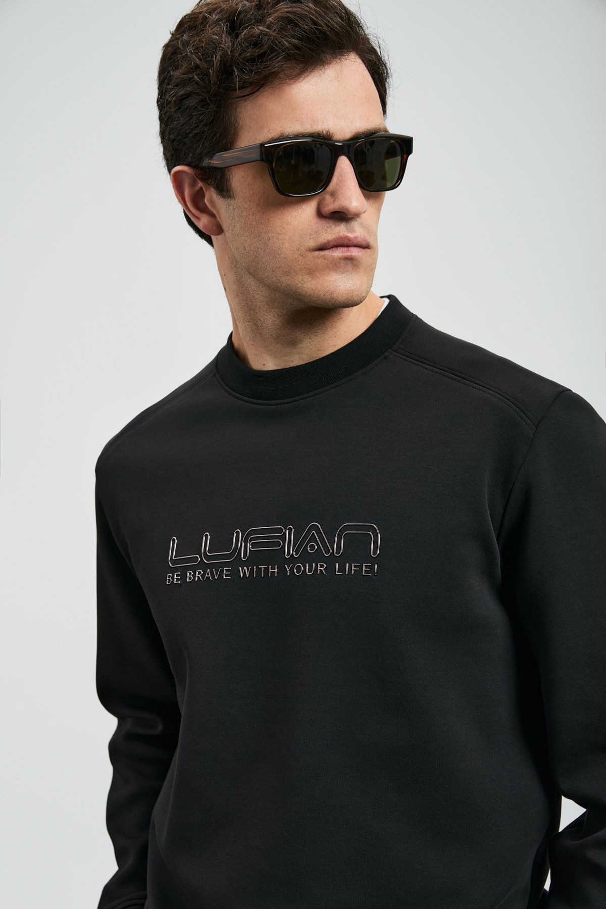 Lufian Erkek Luther Sweatshirt 112030171 Siyah - 3