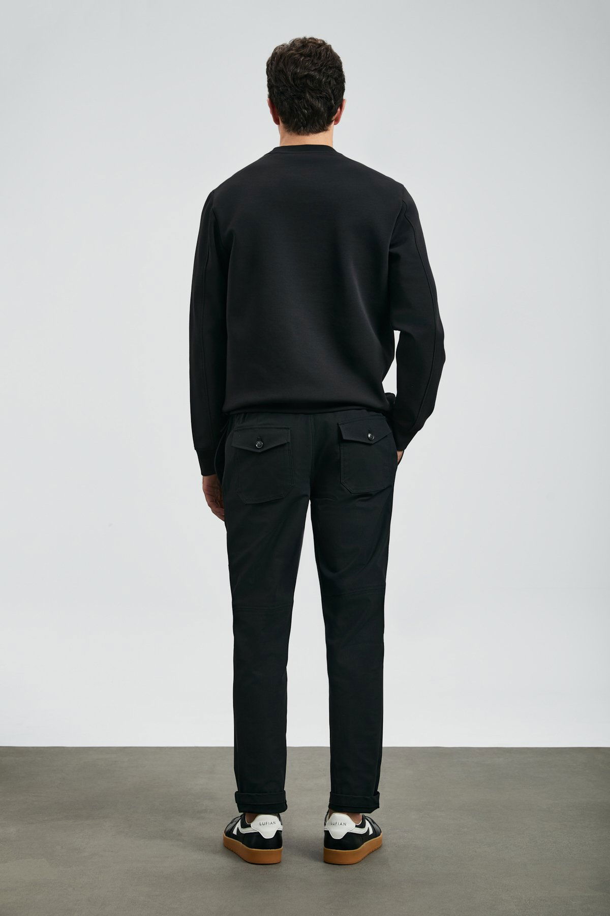 Lufian Erkek Luther Sweatshirt 112030171 Siyah - 4
