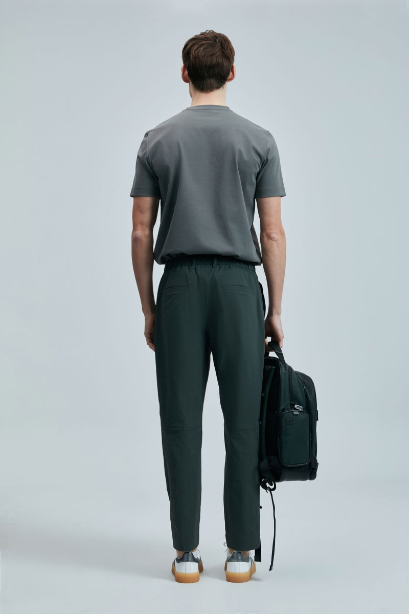 Lufian Erkek Marcus Modern Grafik T-Shirt 111020235 Koyu Yeşil - 4