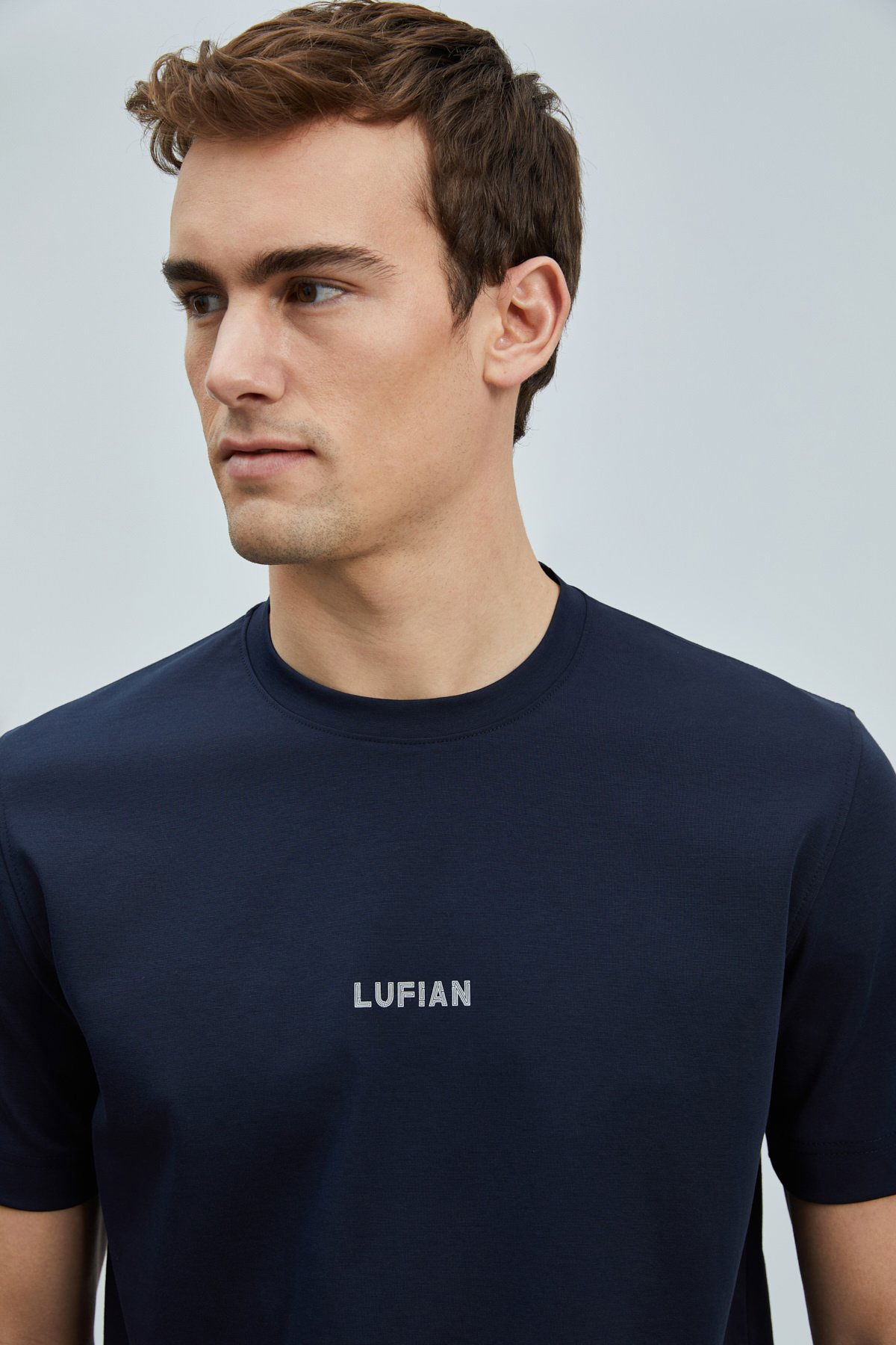 Lufian Erkek Marcus Modern Grafik T-Shirt 111020235 Lacivert - 3