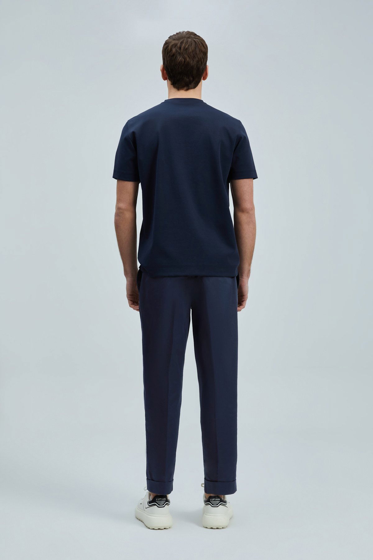 Lufian Erkek Marcus Modern Grafik T-Shirt 111020235 Lacivert - 4