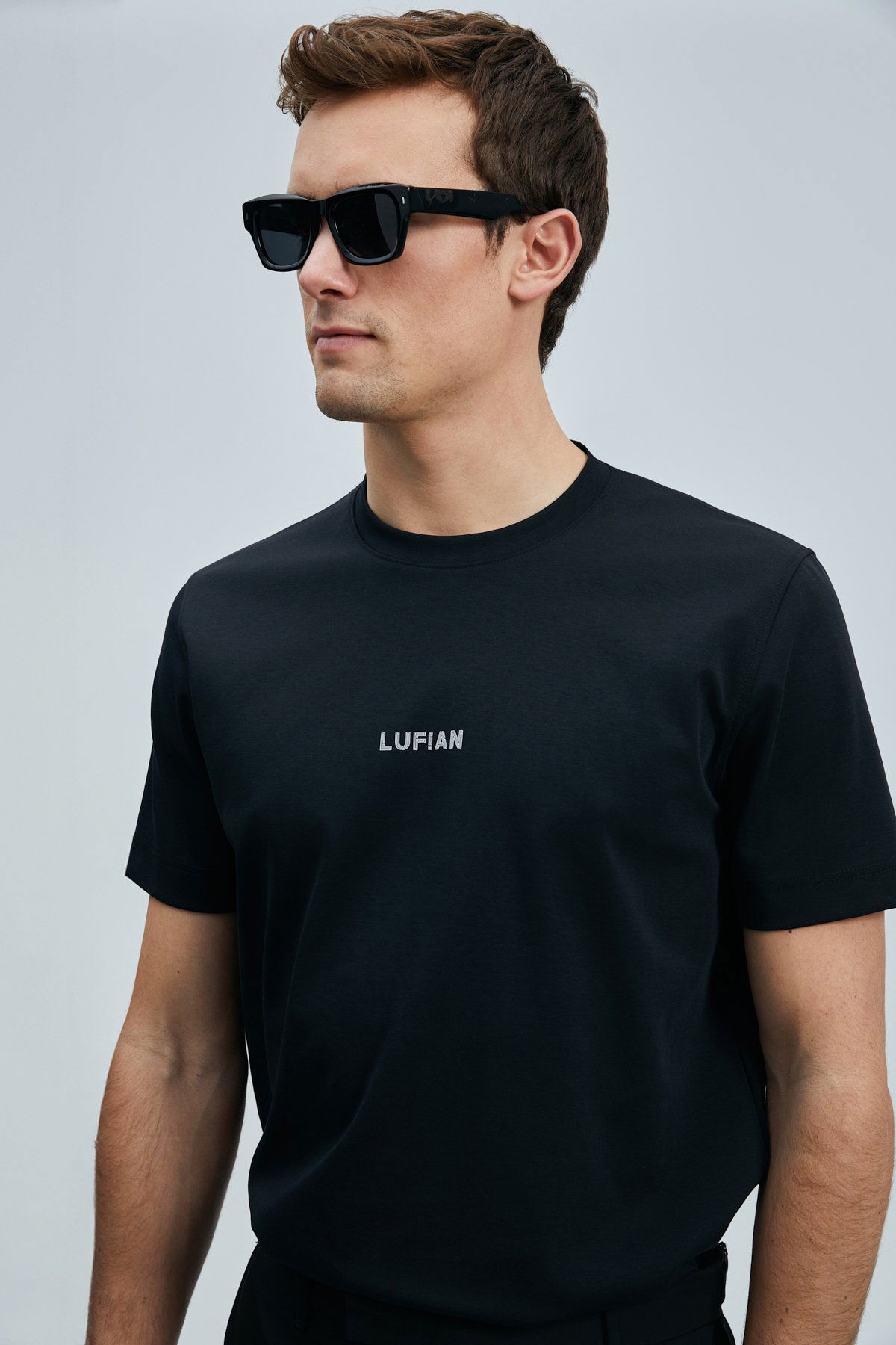 Lufian Erkek Marcus Modern Grafik T-Shirt 111020235 Siyah - 3